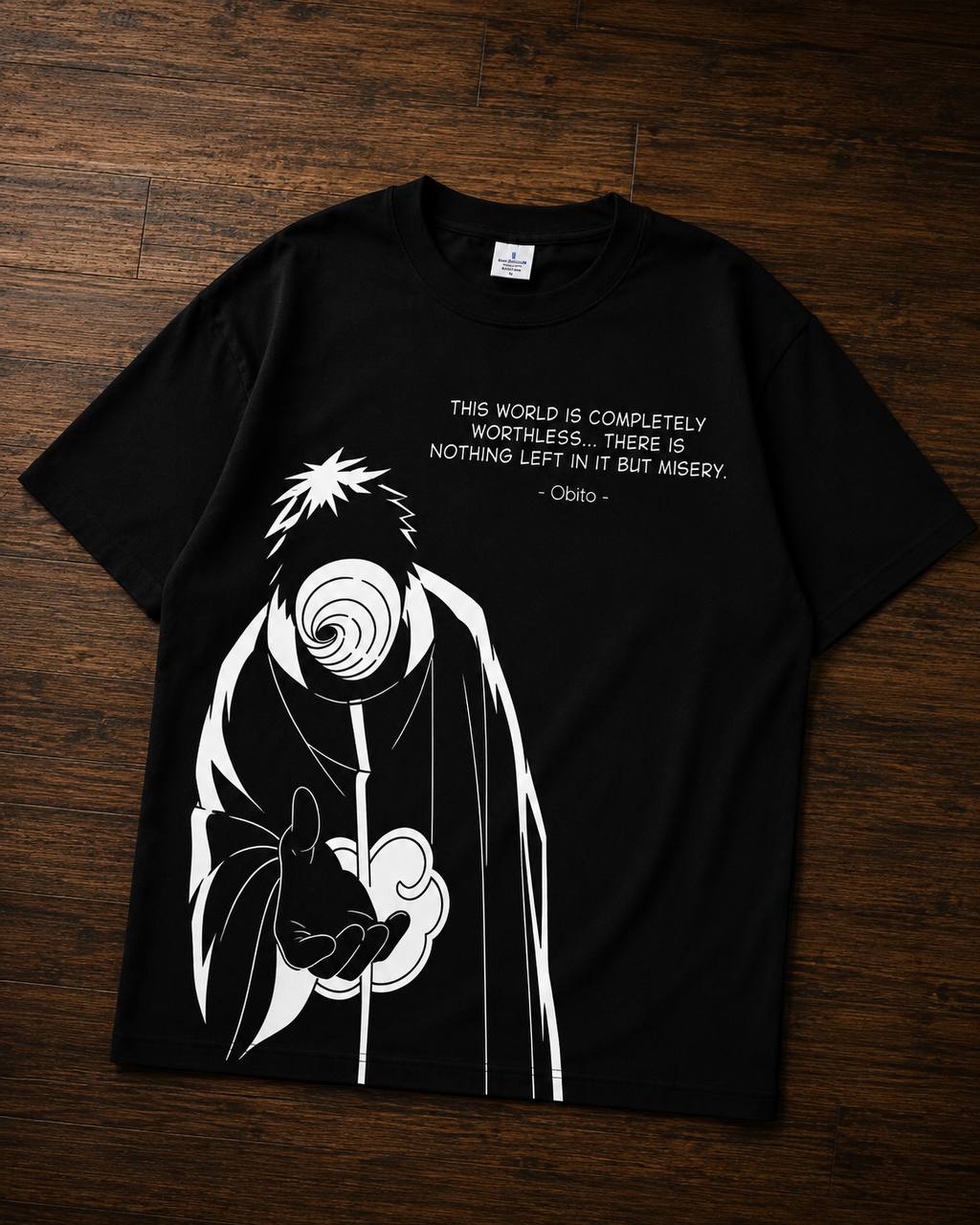 TSHIRT & BACKPACK OBITO WORDS PREMIUM QUALITY