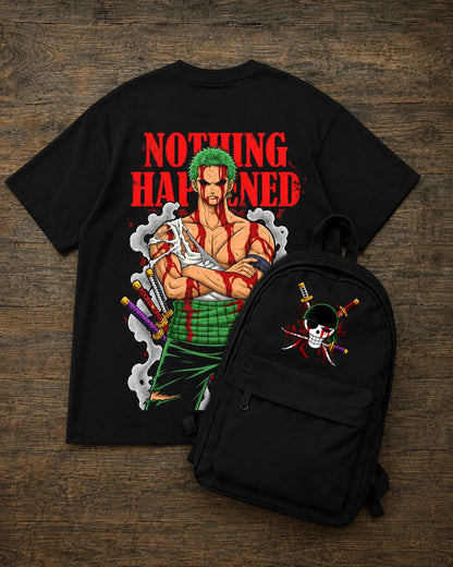 TSHIRT & BACKPACK ZORO PREMIUM QUALITY