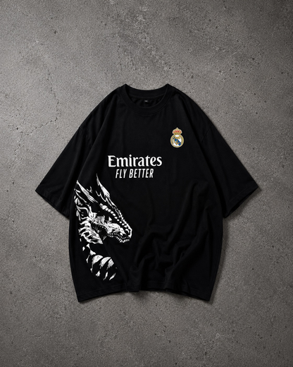 🔥 TSHIRT REAL MADRID DRAGON OVERSIZE - PREMIUM QUALITY