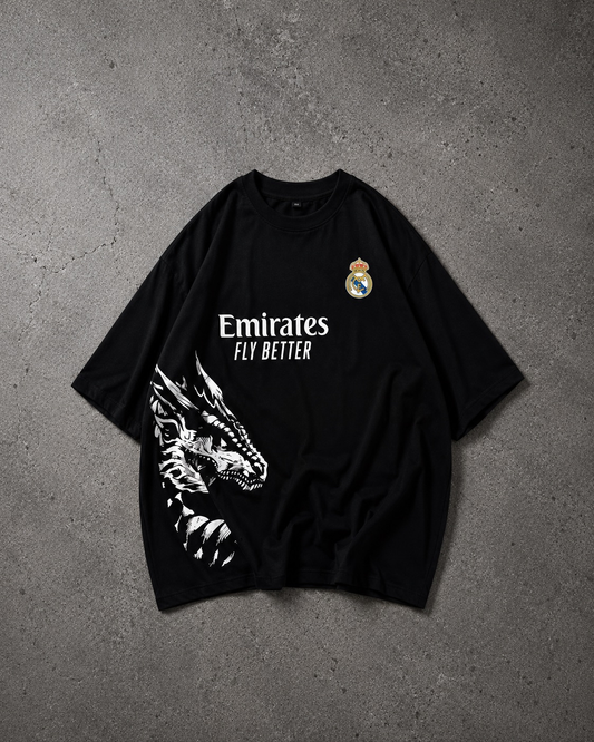 🔥 TSHIRT REAL MADRID DRAGON OVERSIZE - PREMIUM QUALITY