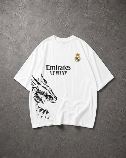 🔥 TSHIRT REAL MADRID DRAGON OVERSIZE - PREMIUM QUALITY