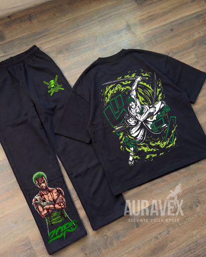 ZORO GREEN SWORDSMAN – OVERSIZED SET (T-SHIRT + JOGGER)
