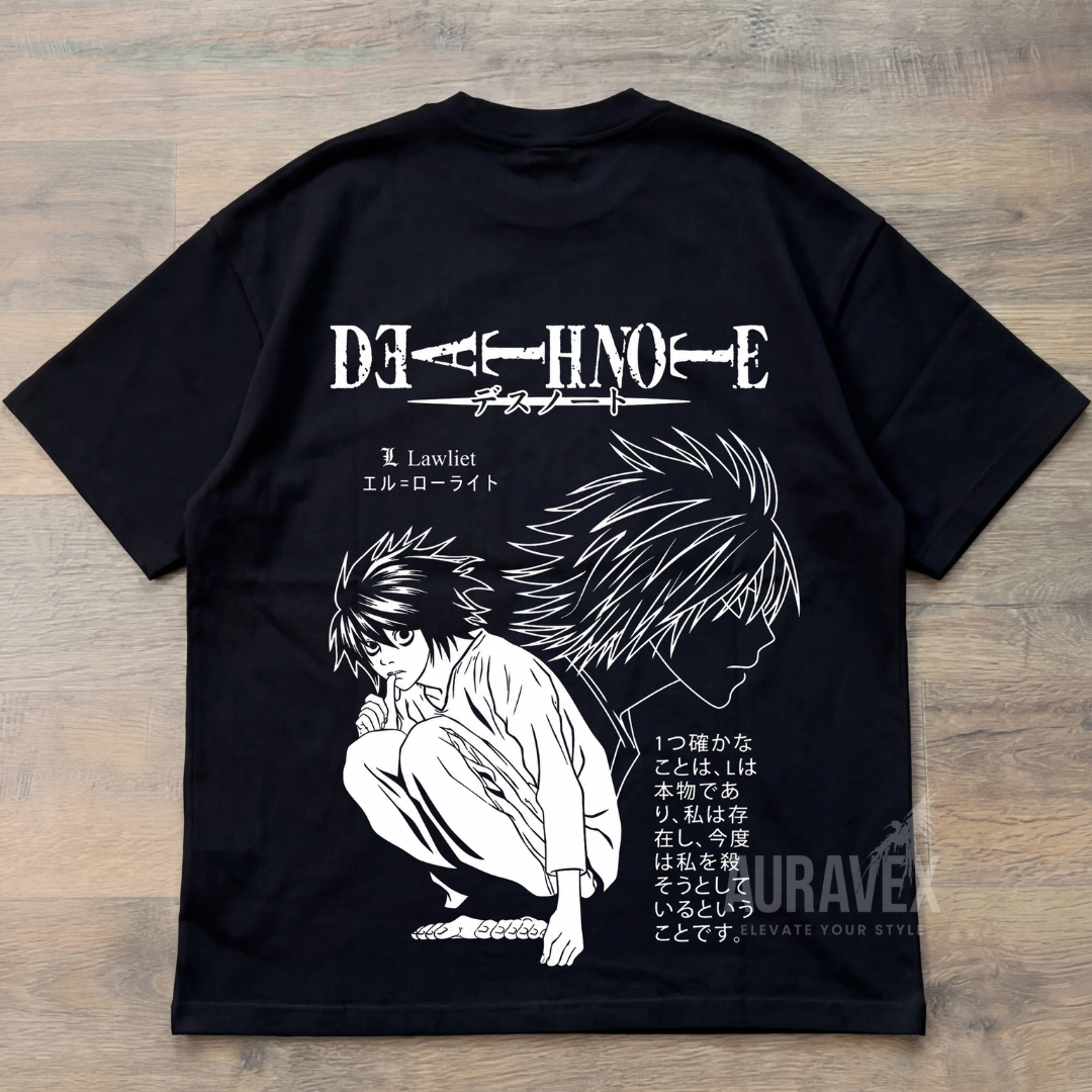 Death Note Oversize T-Shirt – L Lawliet Edition
