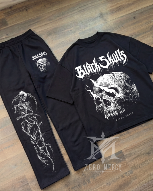 BLACK SKULLS OVERSIZE OUTFIT